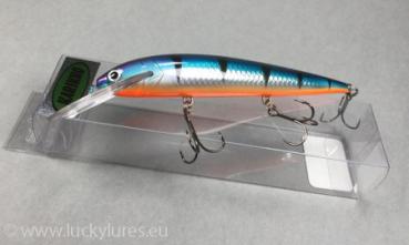 KARIKKO RÄMINÄ Wobbler 12 cm, Farbe: Seducing Blue 009, schwimmend mit Rasselkugel, von Suomen Uistin The Finnish Lure Company (Jarmo Rapala)